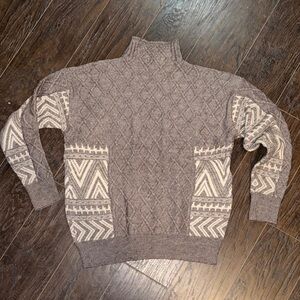 Men's Brown Patterned Sweater